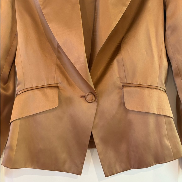 Cynthia Rowley Bronze Satin Blazer - Picture 3 of 5